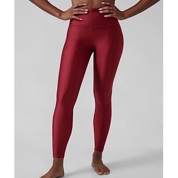Athleta Elation Shine Tight Decadent Red Small - Picture 1 of 8